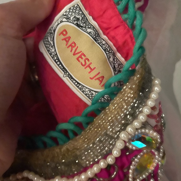 Beaded Indian Peacock Print Kameez - Picture 4 of 6